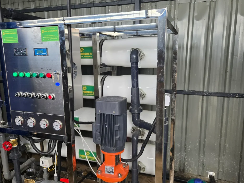 setting up water treatment plant