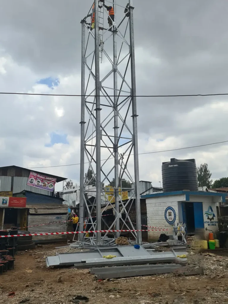 steel structure setup