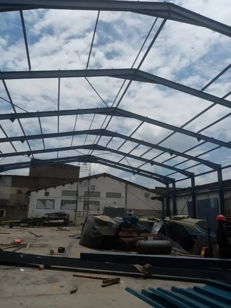 warehouse steel roof building