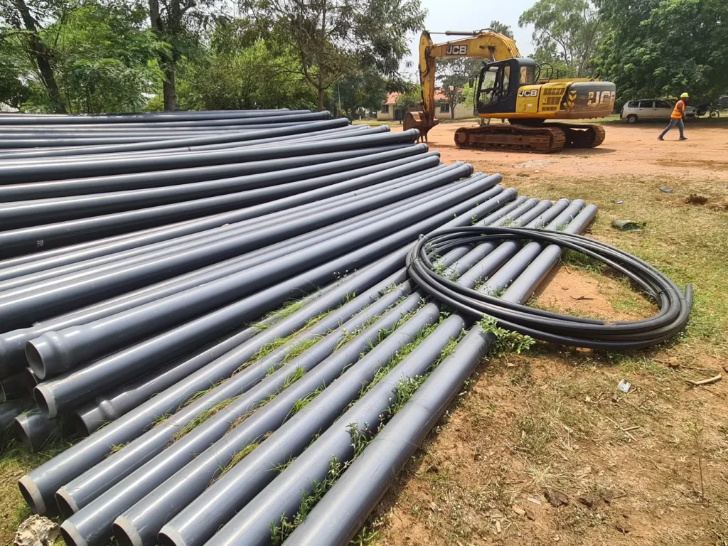 water distribution pipes